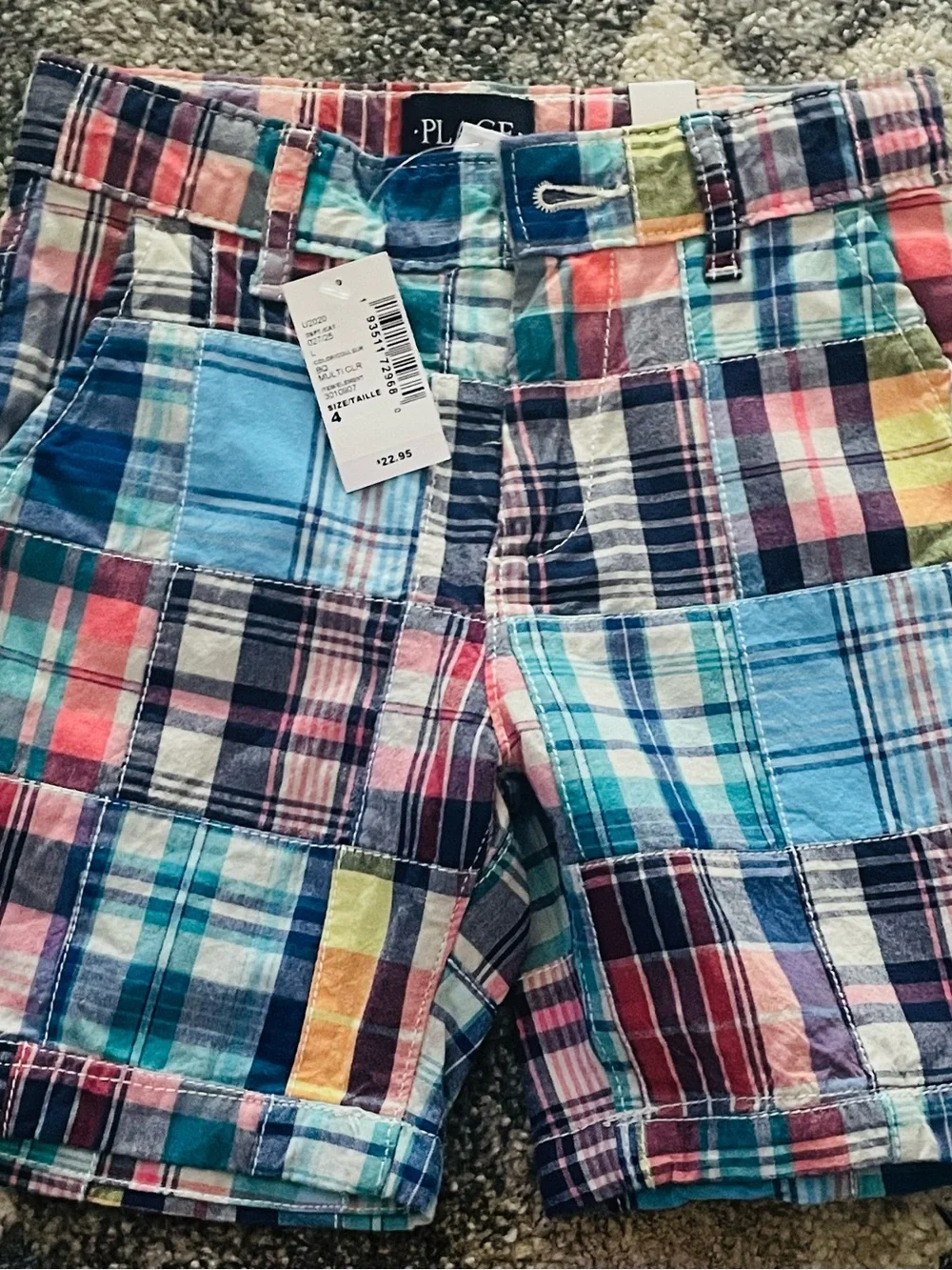 Patchwork Plaid Men’s Shorts - Multi